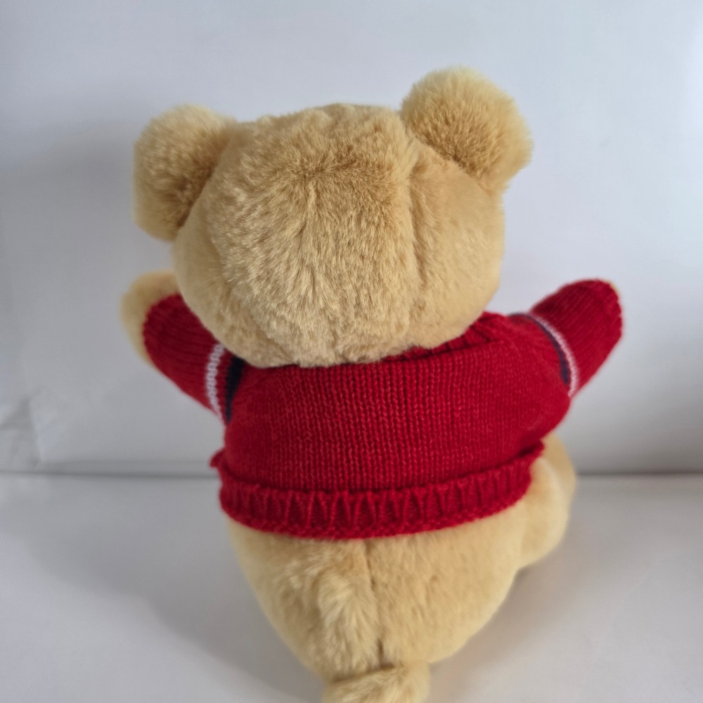 Harrods Knightsbridge Teddy Bear Plush 8" Small London Union Jack Sweater 21cm - Picture 4 of 10